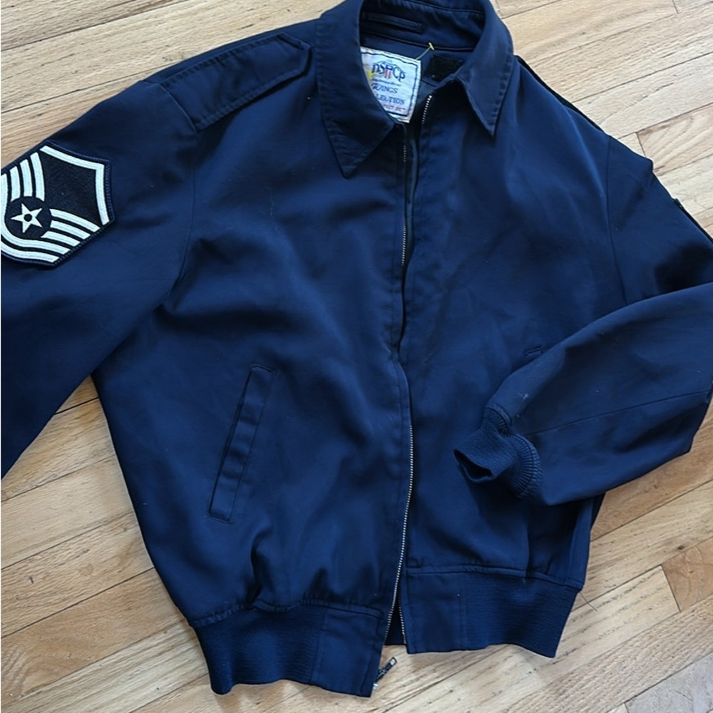 Pilot Men's Navy Blue  Bomber Jacket- 2 patches